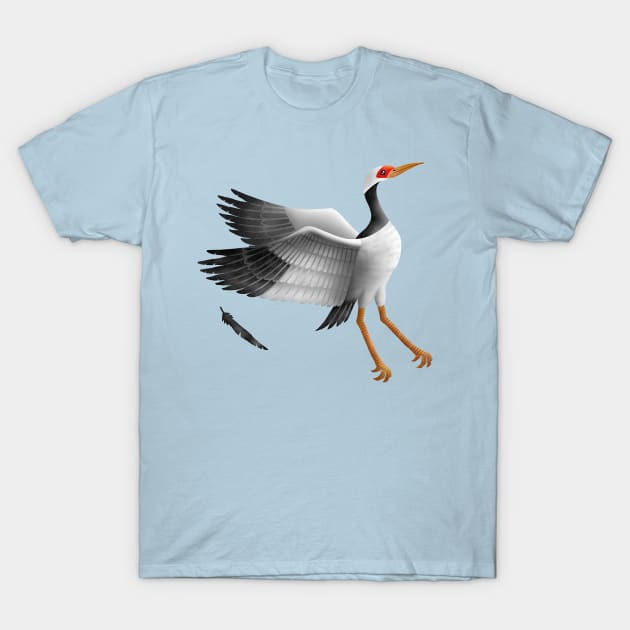 Snow Crane(Siberian White Crane) T-Shirt by CleanRain3675